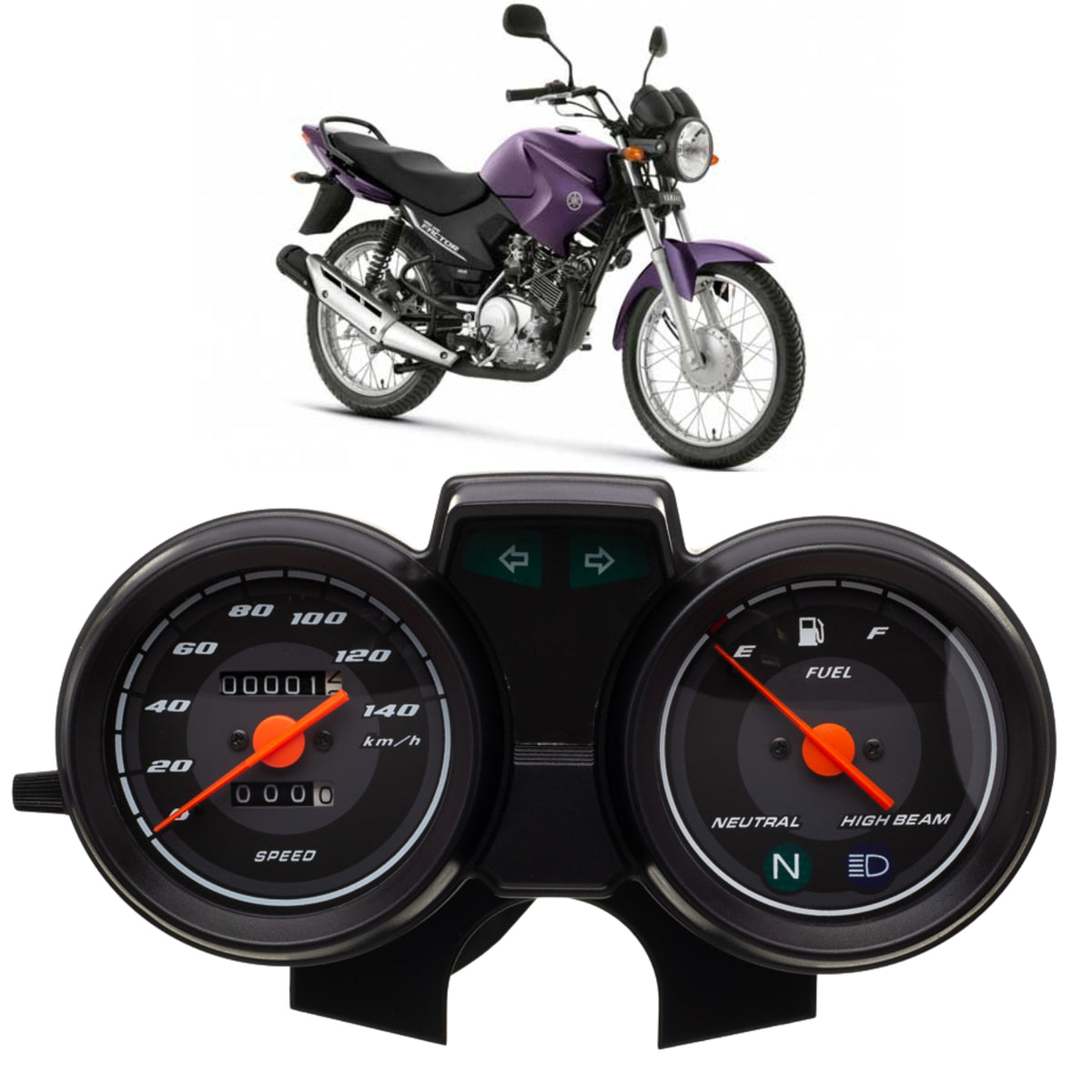 PAINEL COMPLETO VELOCIMETRO YBR FACTOR 125 2006 2007 2008