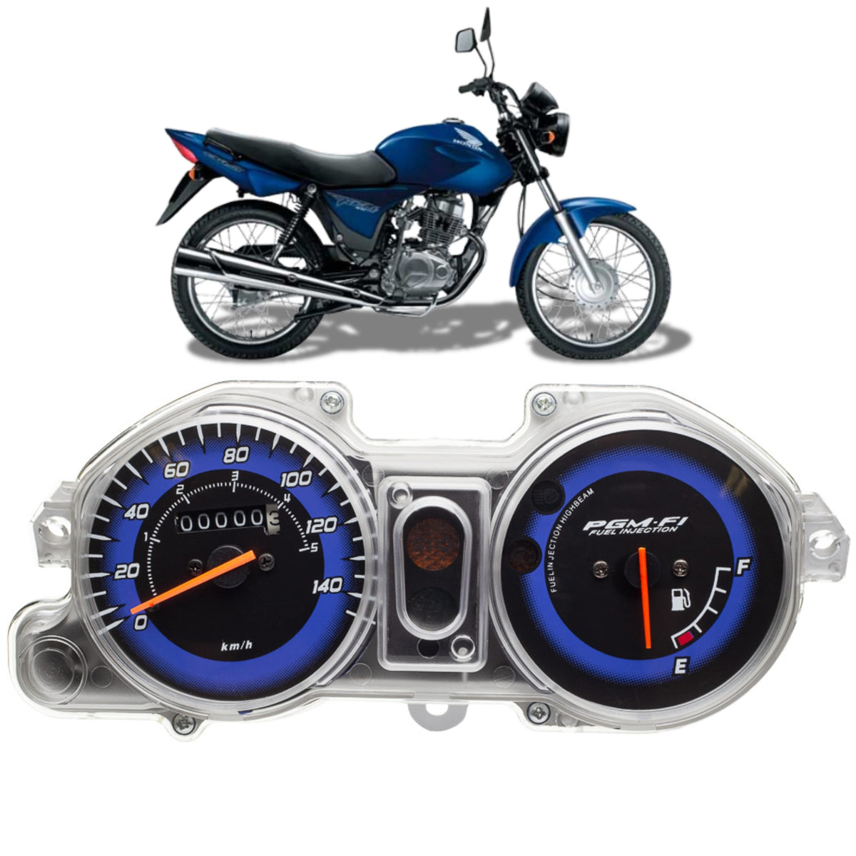 PAINEL COMPLETO VELOCIMETRO HONDA CG 150 KS 2009 2010 AZUL