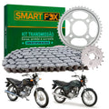 Kit Relação Transmissão Com Retentor Titan 125 2000-2004 Fan 125 2005-2008