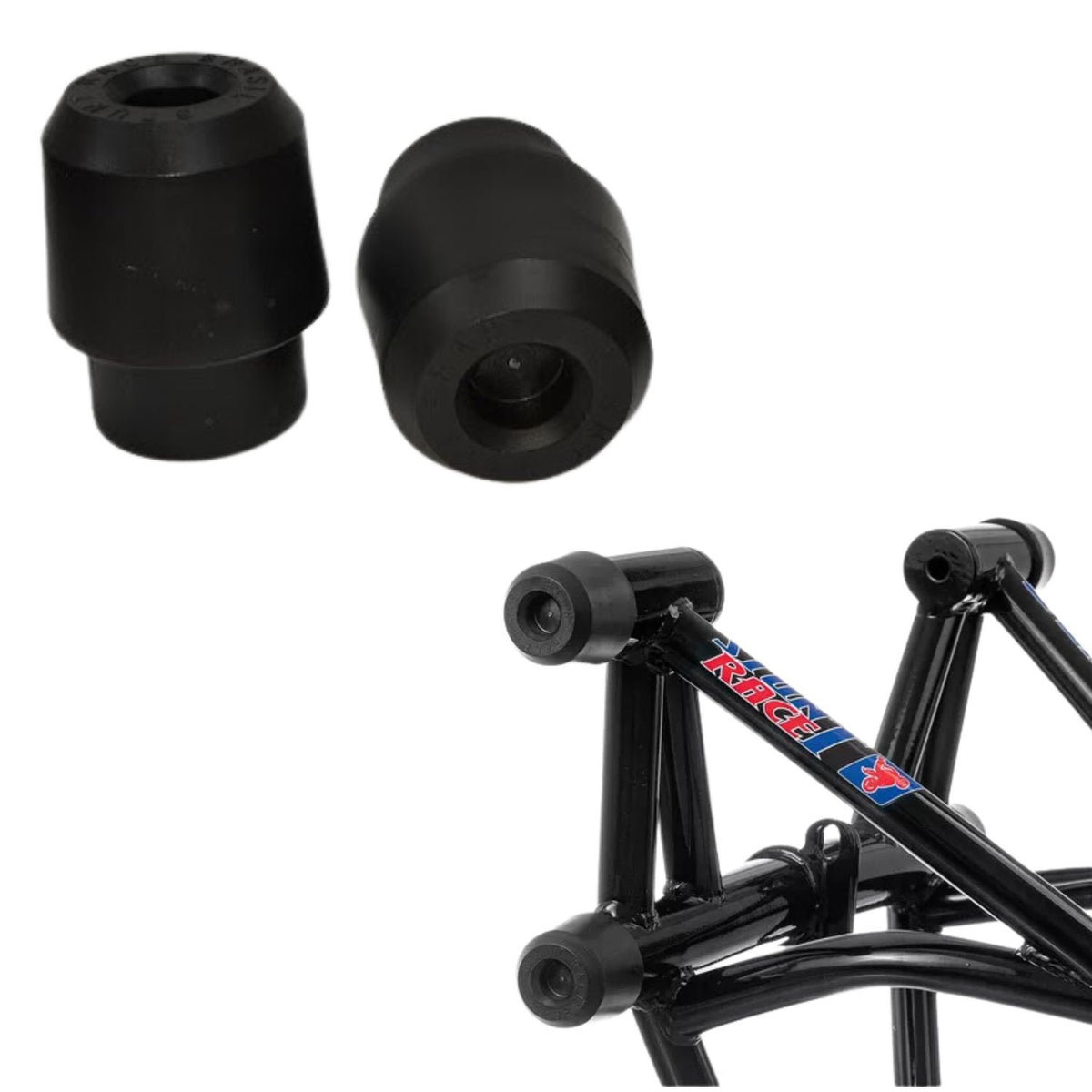 Kit 2 Batente Nylon Ponteira Borracha proteção Stunt Race Stunt Cage