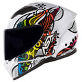 Capacete ASX City Flowers Brilho Branco/Preto Color