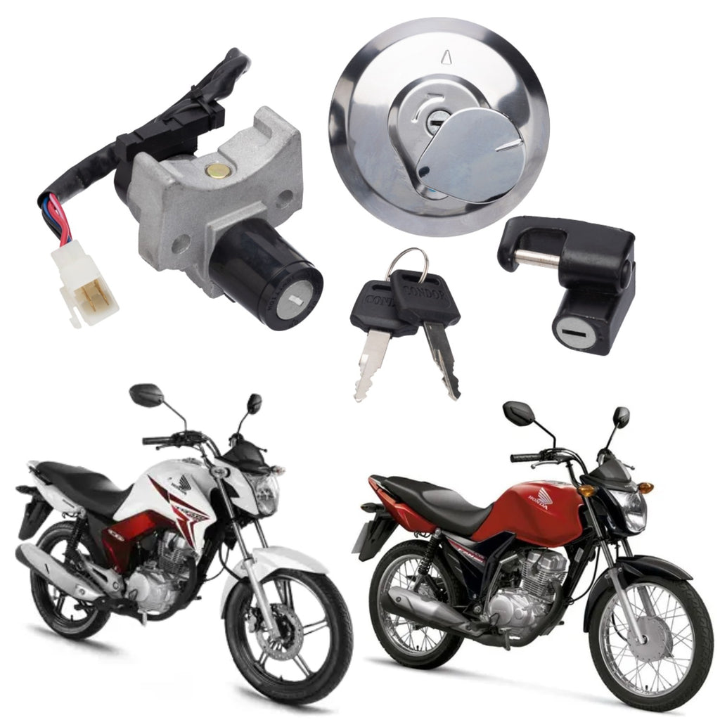 KIT CONJUNTO TRAVAS CHAVE IGNIÇÃO CG 150 TITAN FAN START 2014 2015