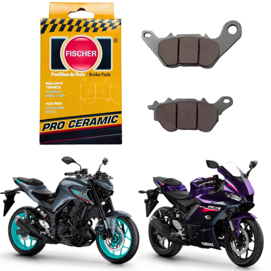 PASTILHA DE FREIO TRASEIRA FISCHER PRO CERAMIC MT03 YZF R3 2016-2024