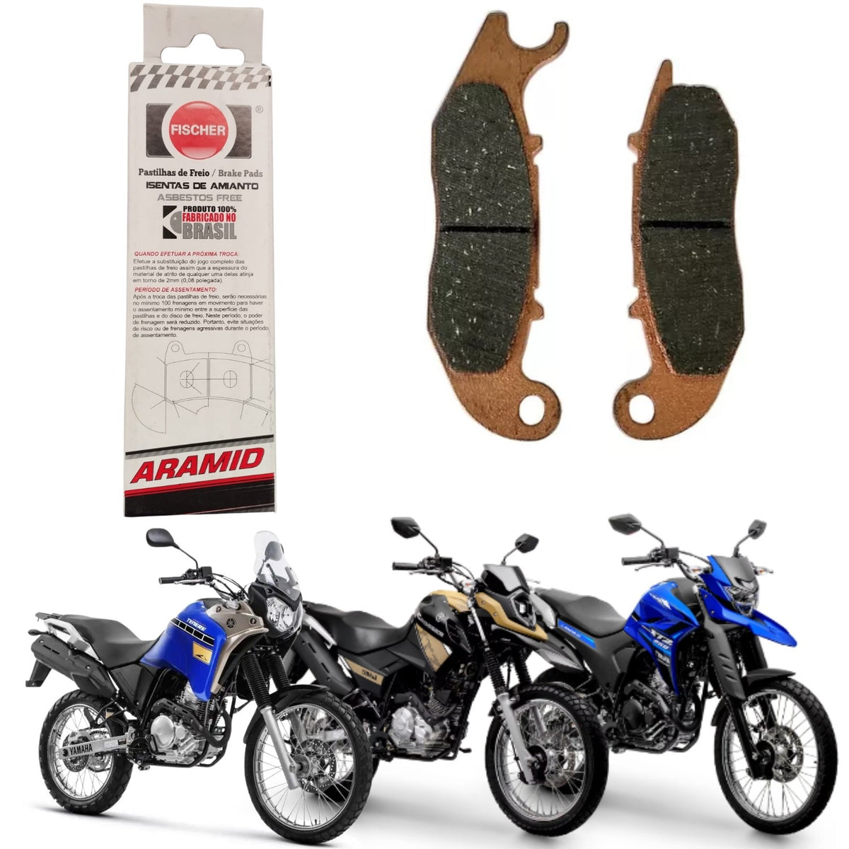 PASTILHA DE FREIO DIANTEIRA FISCHER CROSSER 150 / LANDER 250 / TENERÉ 250 / PCX 125 150 / CRF