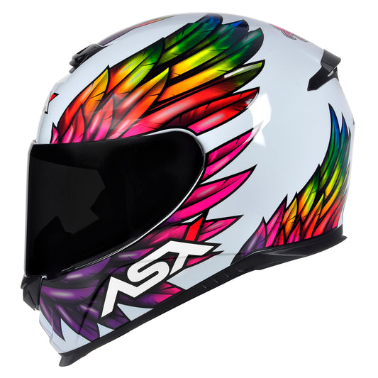 Capacete ASX Eagle Vibes Brilho Branco Color