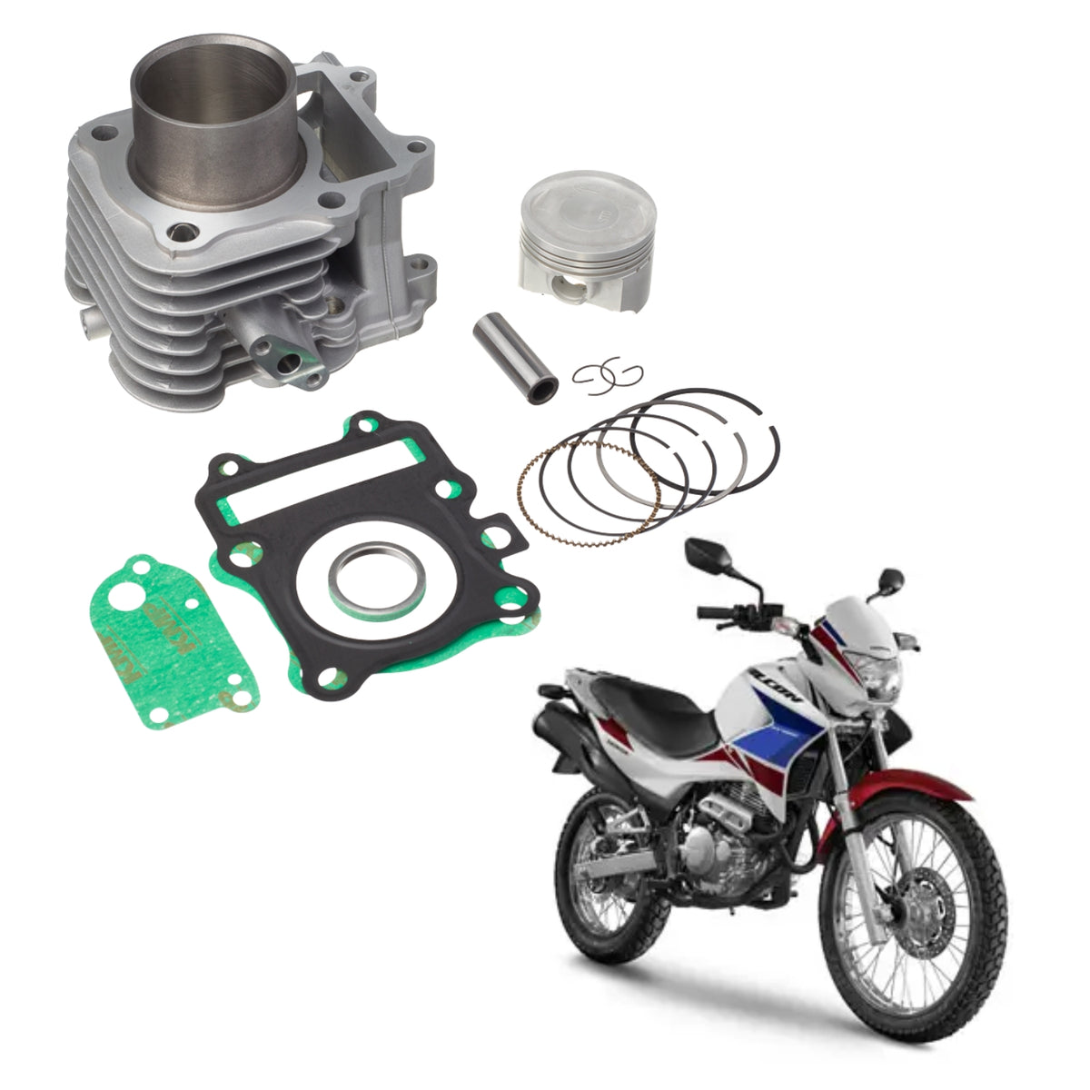 Kit Cilindro Pistão Juntas Travas Aneis Rik KMP