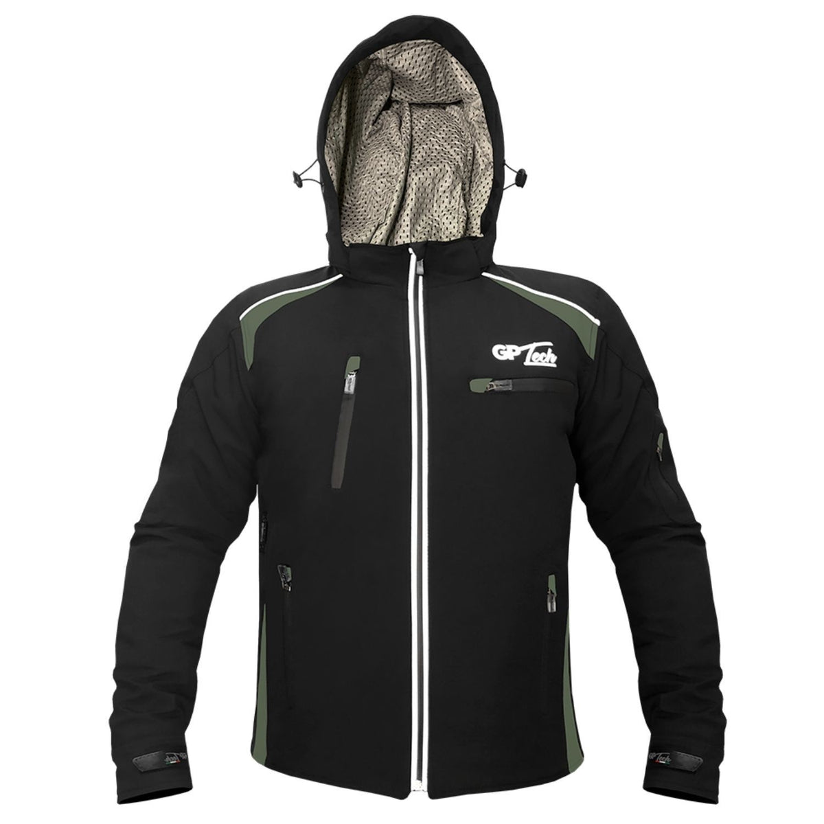 Jaqueta de motoqueiro GP Tech Soft Casual Resistente a agua Preto Cinza