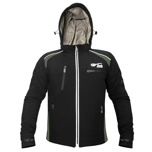 Jaqueta de motoqueiro GP Tech Soft Casual Resistente a agua Preto Cinza