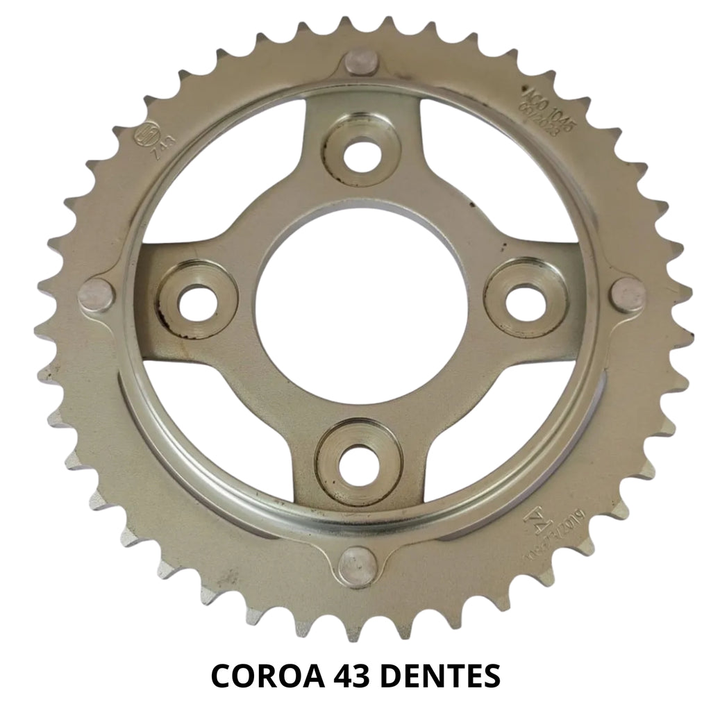 Kit Relação Transmissão Com Retentor Cg 125 Fan 2009-2013