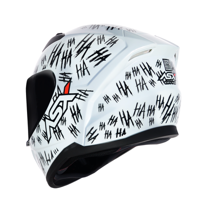 Capacete ASX City Fun Brilho Branco/Preto
