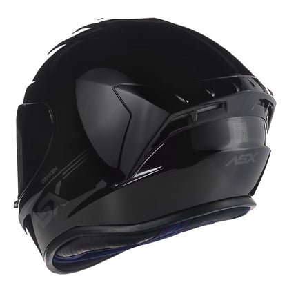 Capacete ASX draken Solid Brilho Preto
