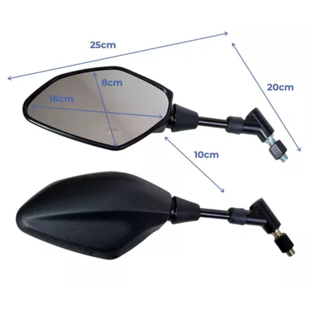 RETROVISOR GVS C/ GIRO 360 LENTE CONVEXA FACTOR 125 / FACTOR 150