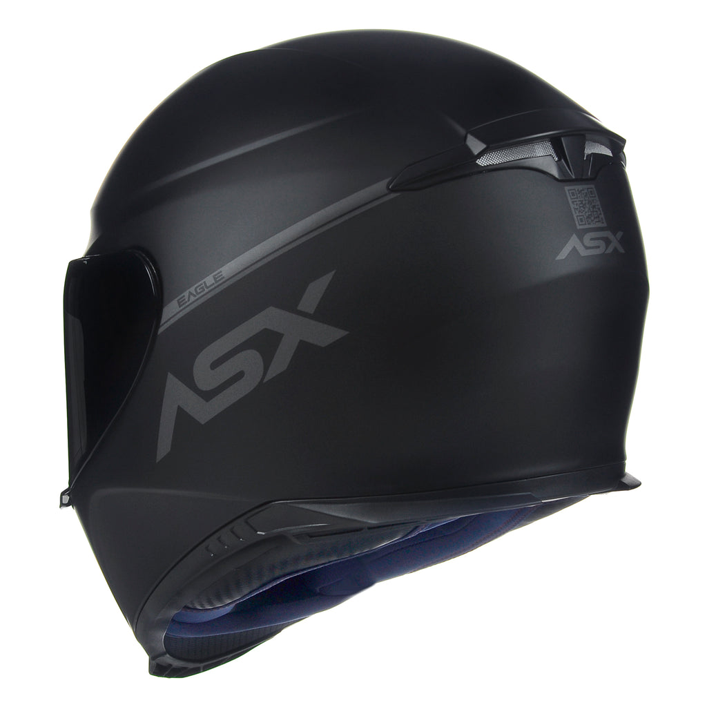 Capacete ASX Eagle Solid Fosco Preto/Cinza
