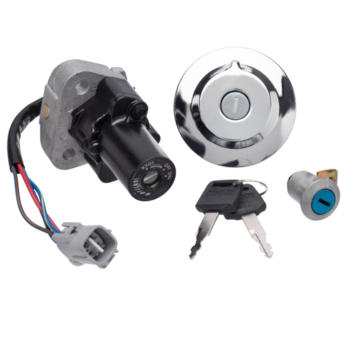 KIT CONJUNTO TRAVAS CHAVE IGNIÇÃO FAZER 250 2011-2015