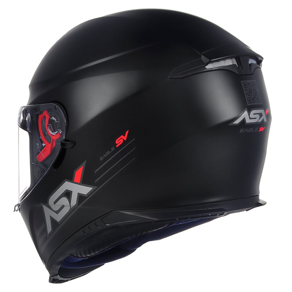 Capacete ASX Eagle SV Solid Preto Fosco