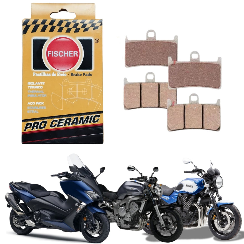 PASTILHA DE FREIO DIANTEIRA FISCHER PRO CERAMIC R6 / MT07 / MT09 / T-MAX / XJR R / FZ6 / FZS / TDM 900 SUPER TENERE