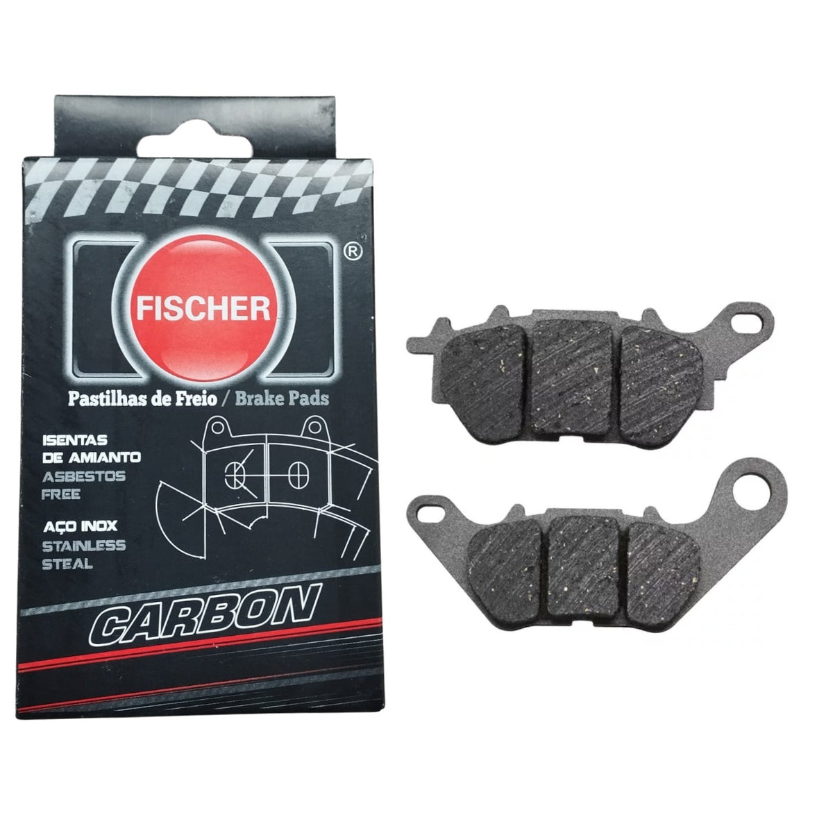 PASTILHA DE FREIO TRASEIRA FISCHER CARBON MT03 YZF R3 2016-2025
