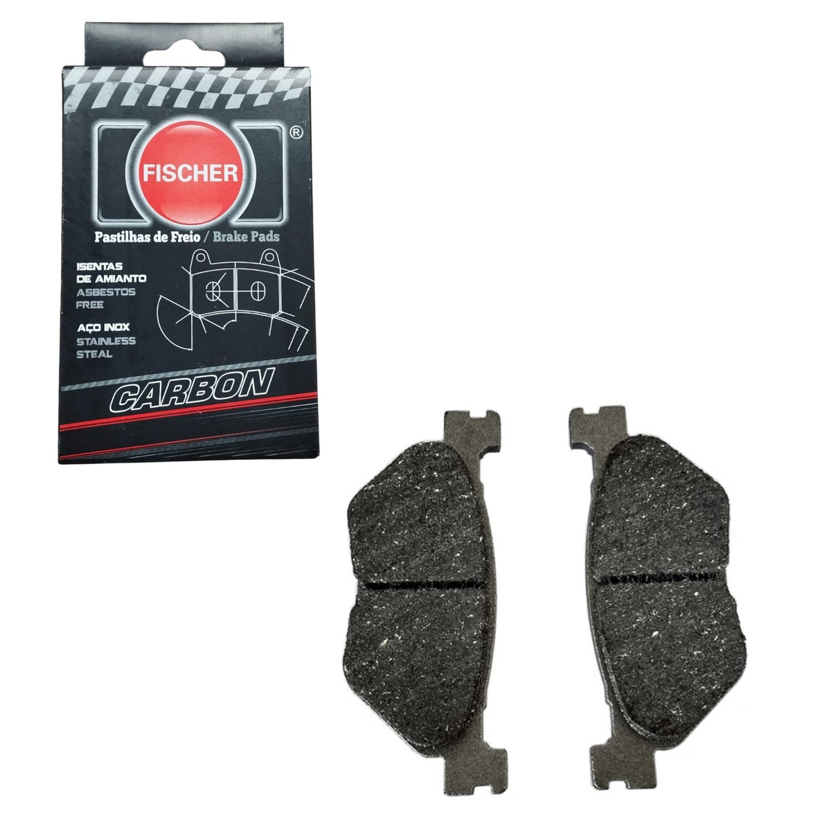 PASTILHA DE FREIO TRASEIRA FISCHER CARBON TDM 900 / XVS MIDNIGHT STAR 950 / SUPER TÉNÉRÉ 1200 / V-MAX 1700