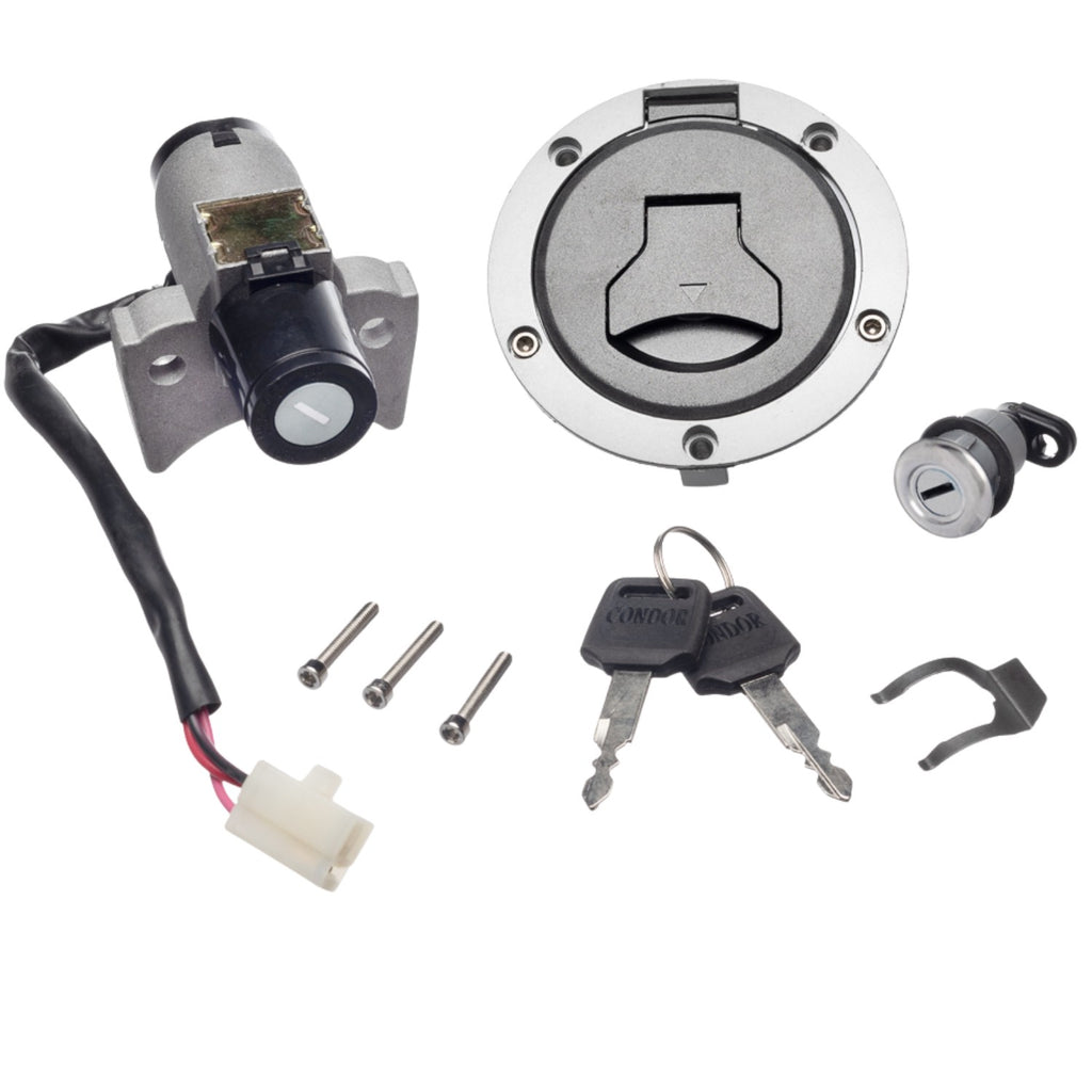 KIT CONJUNTO TRAVAS CHAVE IGNIÇÃO CB 250F 2019-2022
