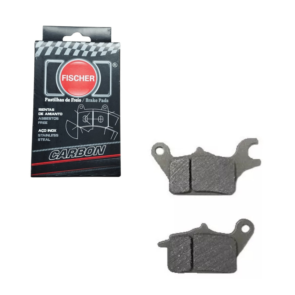 PASTILHA DE FREIO DIANTEIRA FISCHER CARBON FAZER 150 FACTOR 150 2016-2025