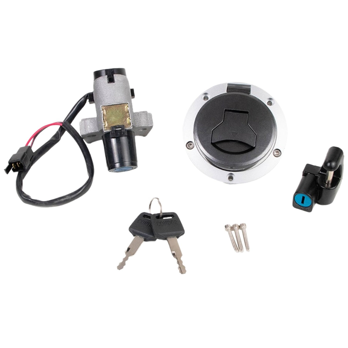 KIT CONJUNTO TRAVAS CHAVE IGNIÇÃO XRE 300 2016 2017 2018