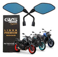 RETROVISOR GVS C/ GIRO 360 LENTE CONVEXA AZUL MT03 / MT07 / MT09