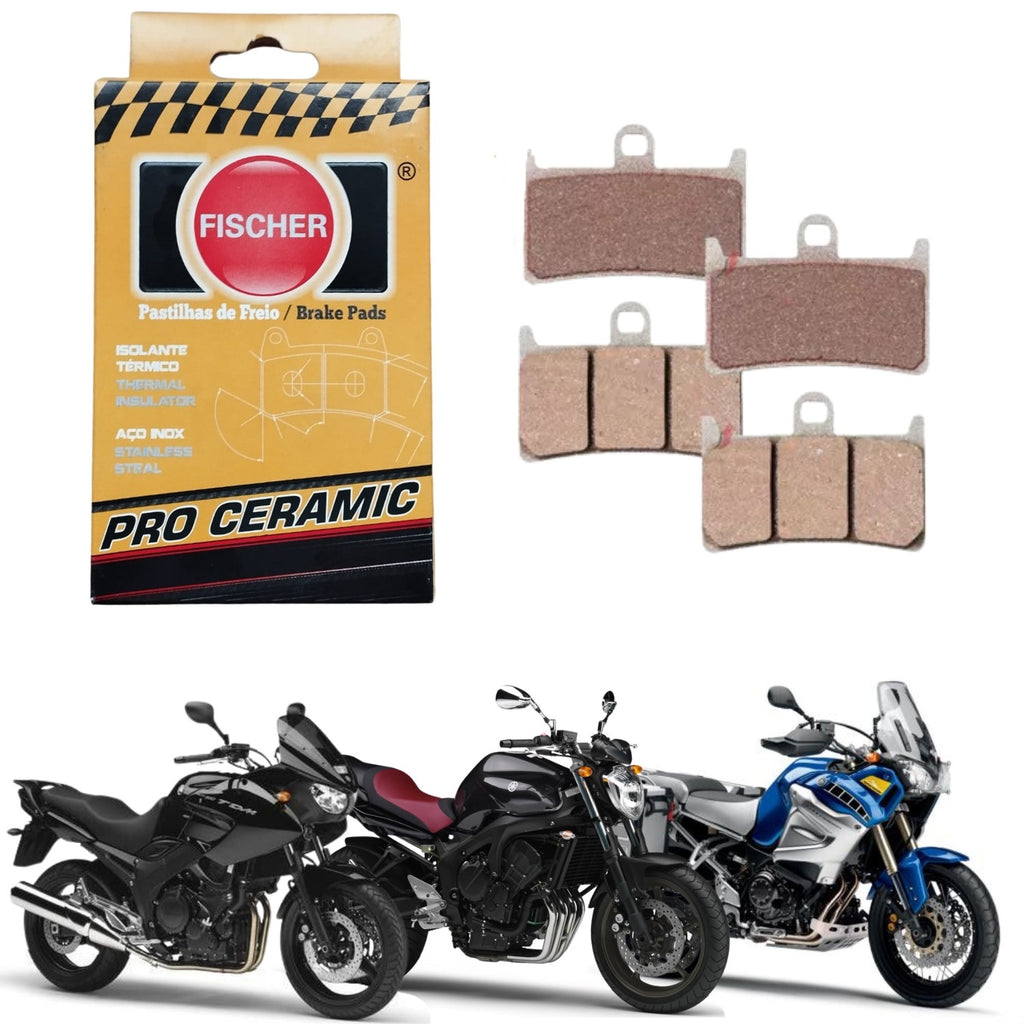 PASTILHA DE FREIO DIANTEIRA FISCHER PRO CERAMIC R6 / MT07 / MT09 / T-MAX / XJR R / FZ6 / FZS / TDM 900 SUPER TENERE