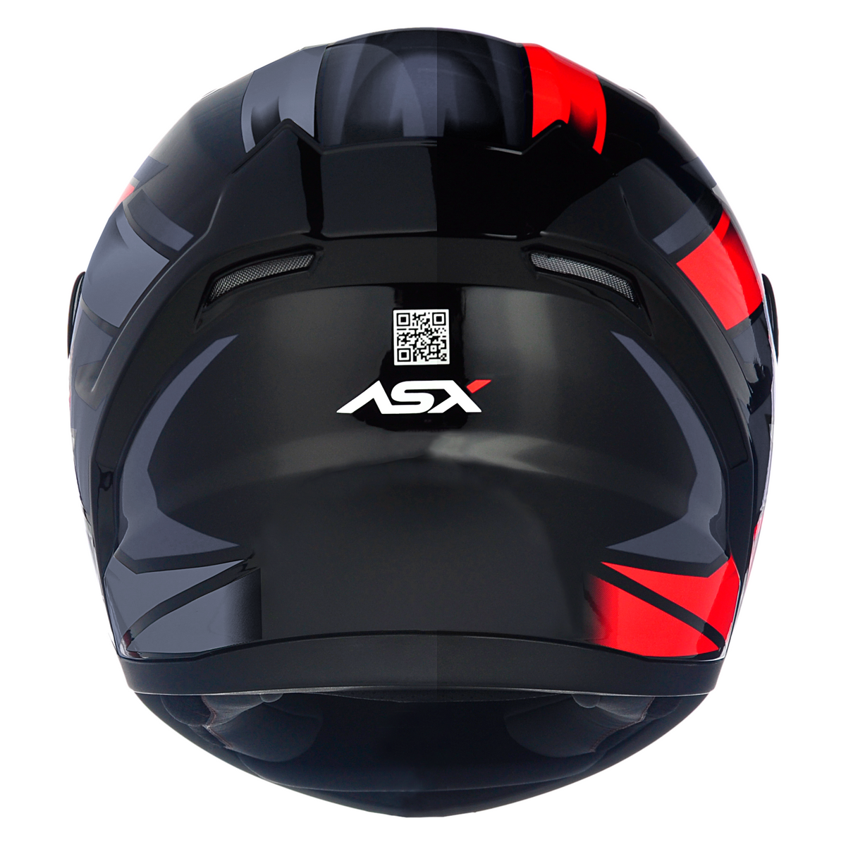 Capacete ASX City  Start Brilho Preto/Vermelho/Cinza