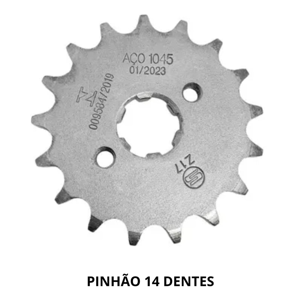 Kit Relação Transmissão Com Retentor Titan 125 2000-2004 Fan 125 2005-2008
