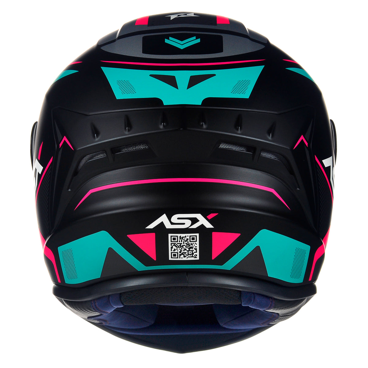 Capacete ASX Draken Wind Fosco Preto/Tiffany/Rosa