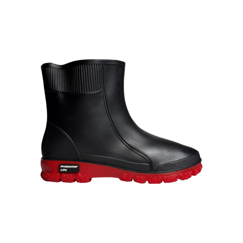 Bota de Chuva Protector Life Cano Medio Preto Vermelho