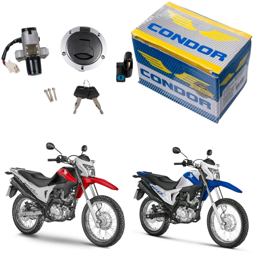 KIT CONJUNTO TRAVAS CHAVE IGNIÇÃO BROS 160 2015-2017