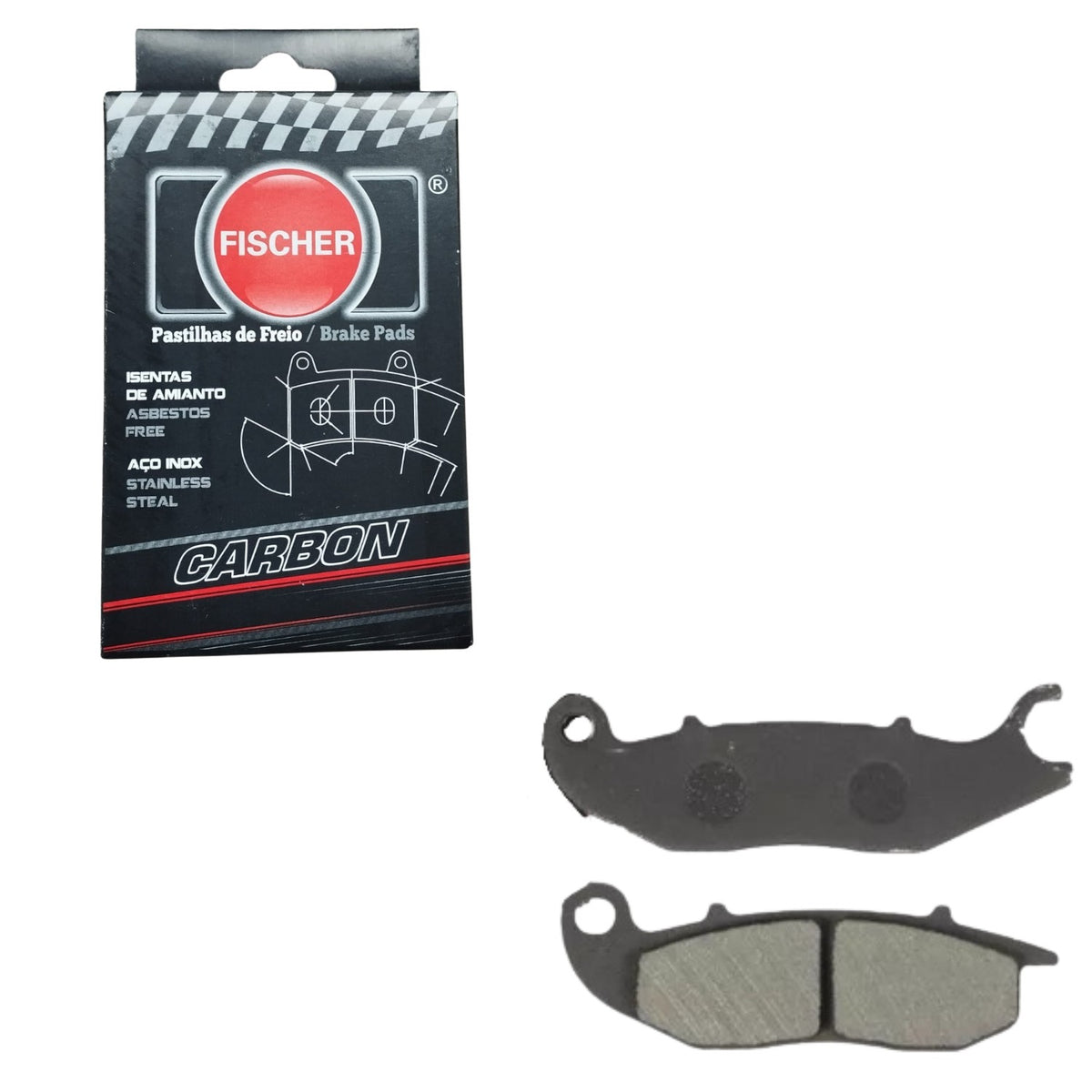 PASTILHA DE FREIO DIANTEIRA FISCHER CARBON CROSSER 150 / LANDER 250 / TENERÉ 250 / PCX 125 150 / CRF