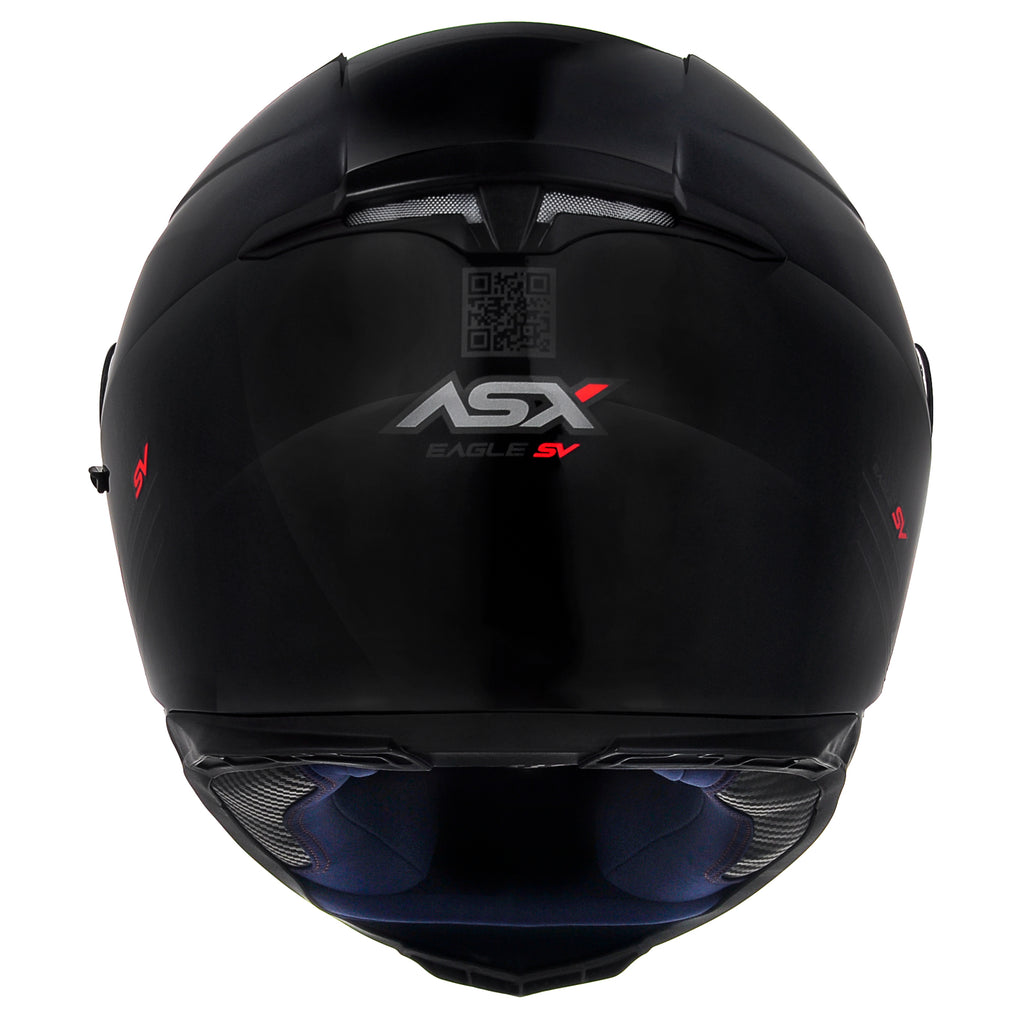 Capacete ASX Eagle SV Solid Preto Brilho