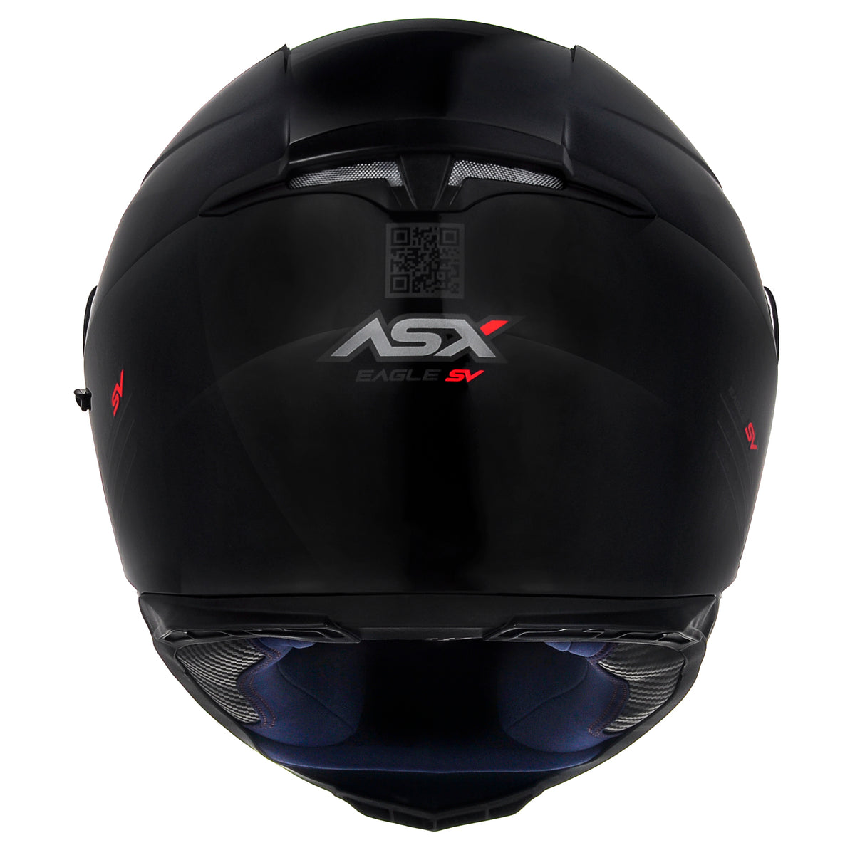 Capacete ASX Eagle SV Solid Preto Brilho