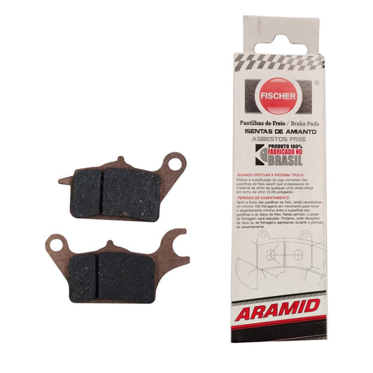 PASTILHA DE FREIO DIANTEIRA FISCHER ARAMID FACTOR 150 FAZER 150 2016-2025