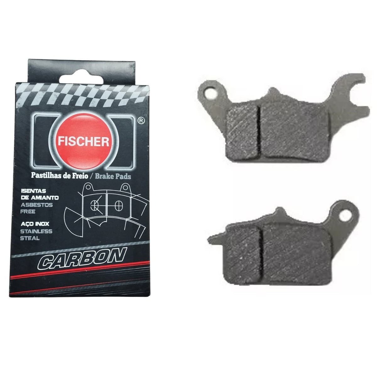 PASTILHA DE FREIO DIANTEIRA FISCHER CARBON FAZER 150 FACTOR 150 2016-2025