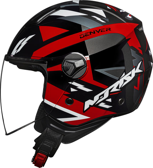 Capacete Norisk Orion Denver Preto Vermelho