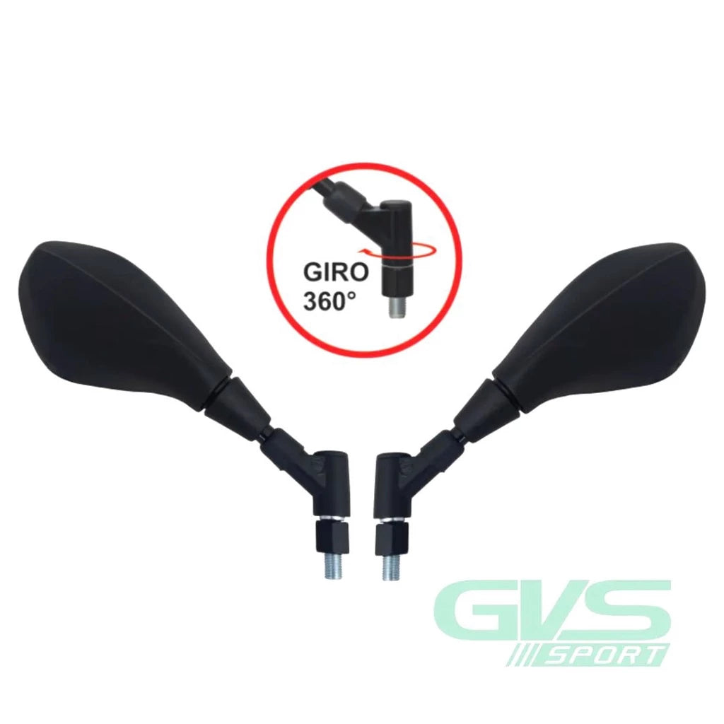 RETROVISOR GVS C/ GIRO 360 LENTE CONVEXA MT03 MT07 MT09
