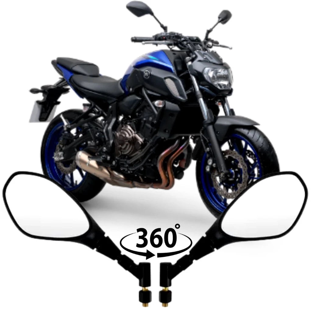 RETROVISOR GVS C/ GIRO 360 LENTE CONVEXA MT03 MT07 MT09