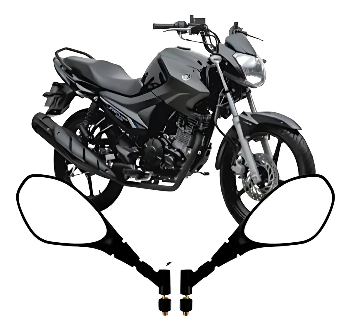 RETROVISOR GVS C/ GIRO 360 LENTE CONVEXA FACTOR 125 150 / FAZER 150 250  2014-2024