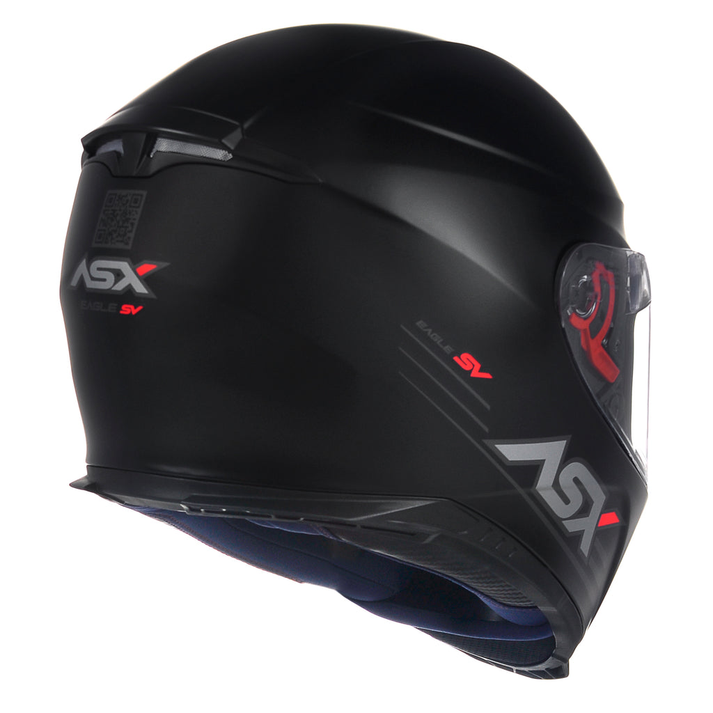 Capacete ASX Eagle SV Solid Preto Fosco