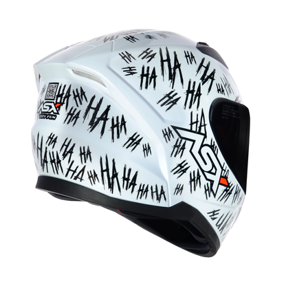 Capacete ASX City Fun Brilho Branco/Preto