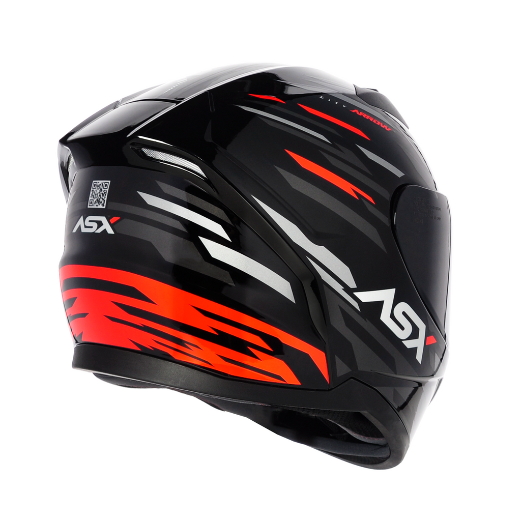 Capacete ASX City Arrow Preto/Brilho/Grafite