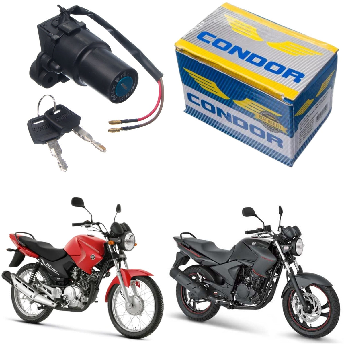 CHAVE IGNIÇÃO FACTOR 125 2006 2007 / YS250 FAZER 2006