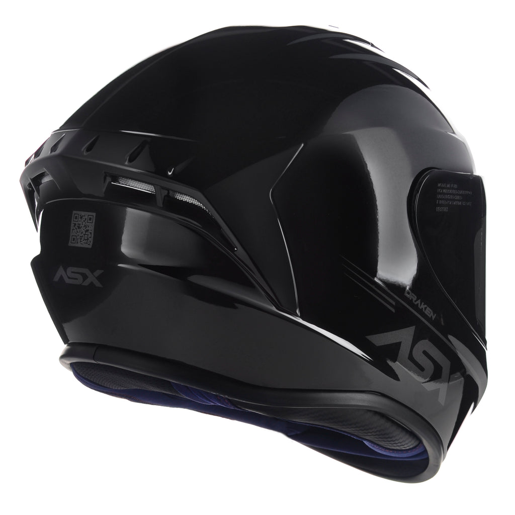 Capacete ASX draken Solid Brilho Preto