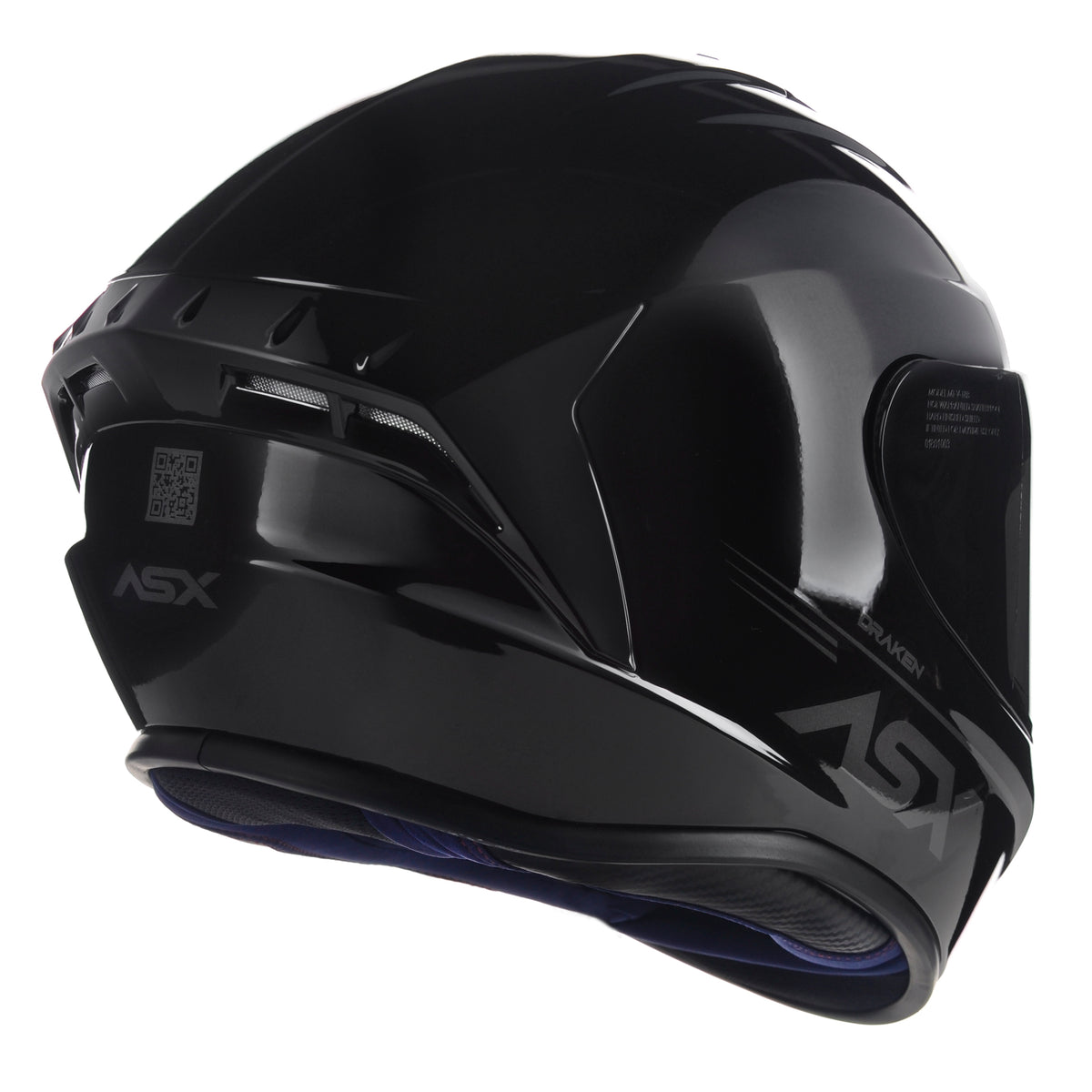 Capacete ASX draken Solid Brilho Preto