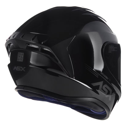 Capacete ASX draken Solid Brilho Preto