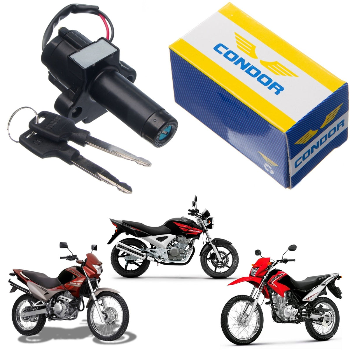 CHAVE IGNIÇÃO HONDA CBX TWISTER 250 2001-2005