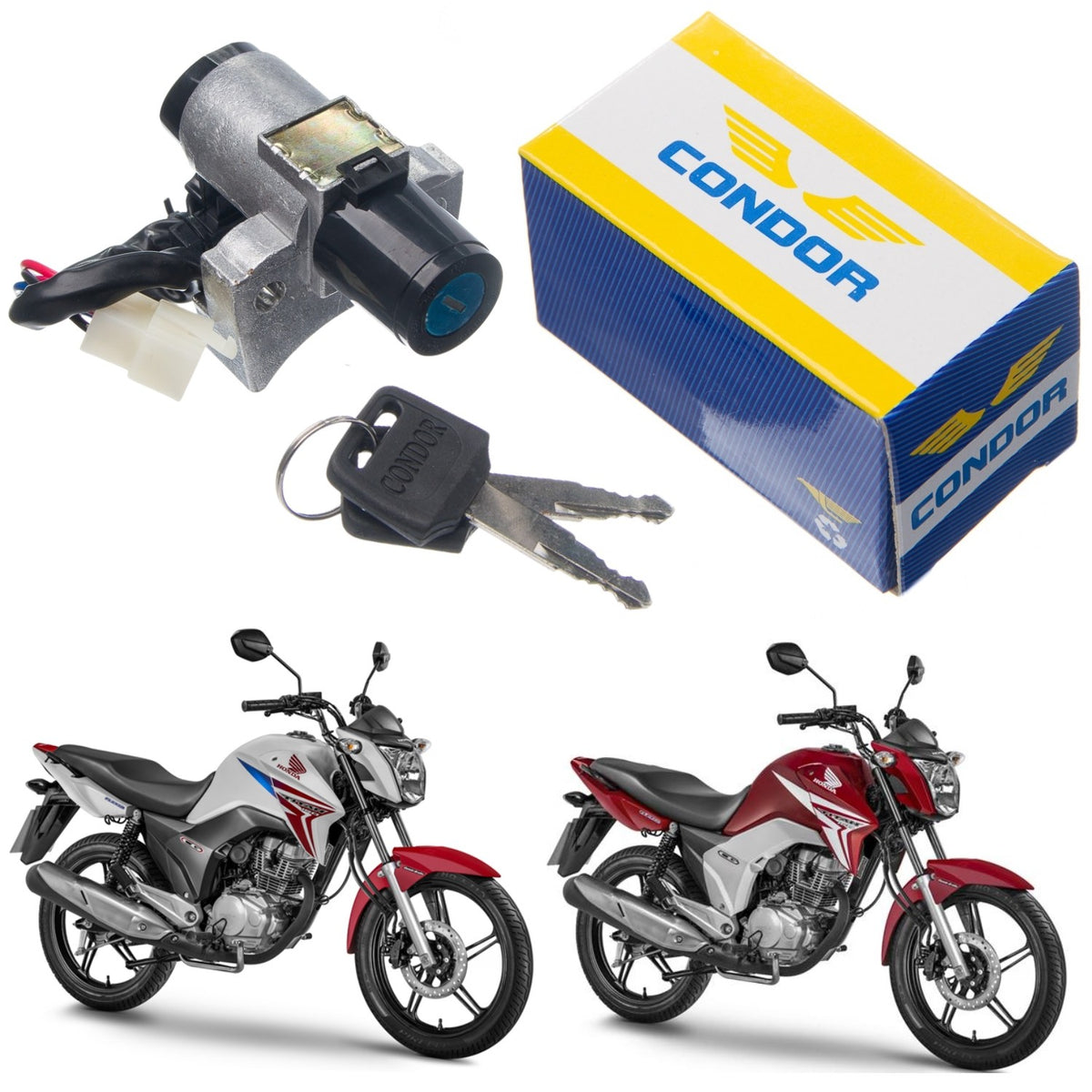 CHAVE IGNIÇÃO CG 150 FAN TITAN CARGO START 2014 2015
